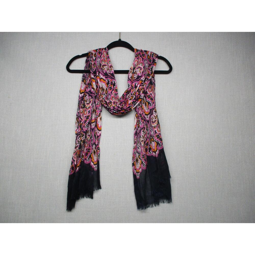 Banana Republic Multicolor Fringed Lightweight Paisley Scarf Women Size One Size